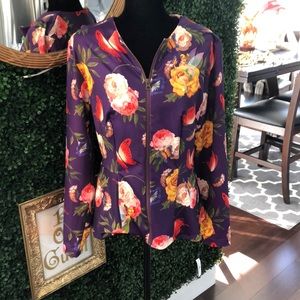 Disney Unique Tinkerbell Floral Peplum Blazer